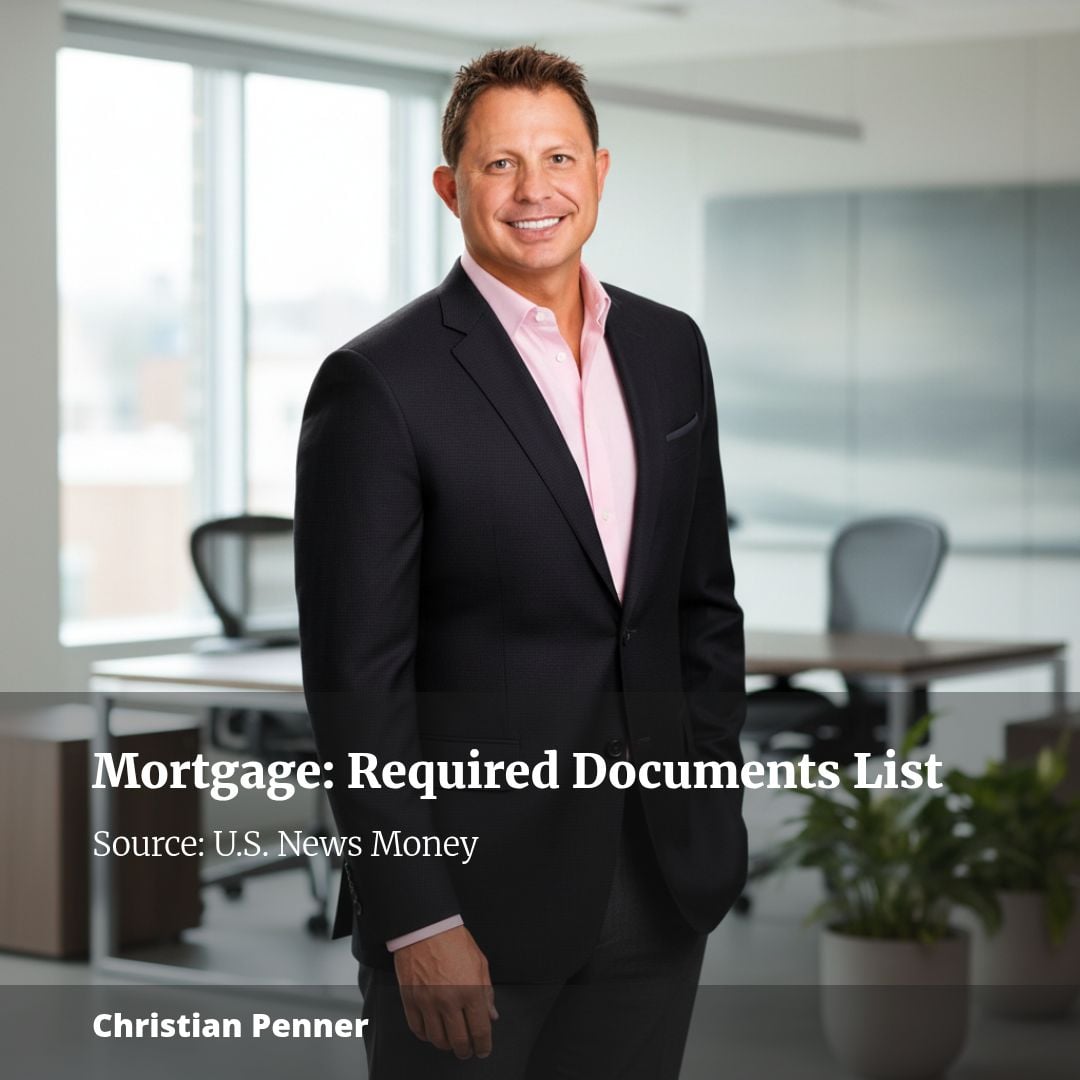 Man in office discussing mortgage documents.