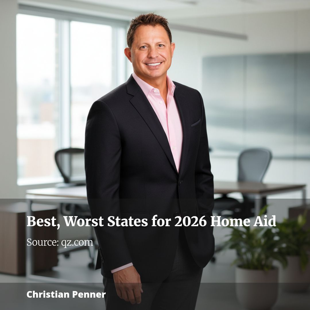 Man in office discussing 2026 home aid states.