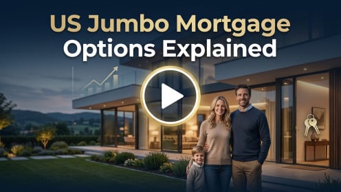Family exploring US jumbo mortgage options video.